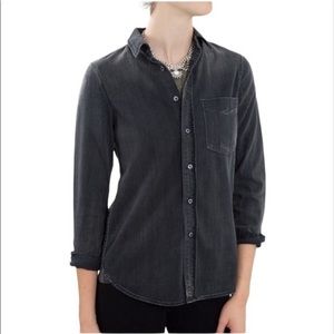 Mother navy button up shirt